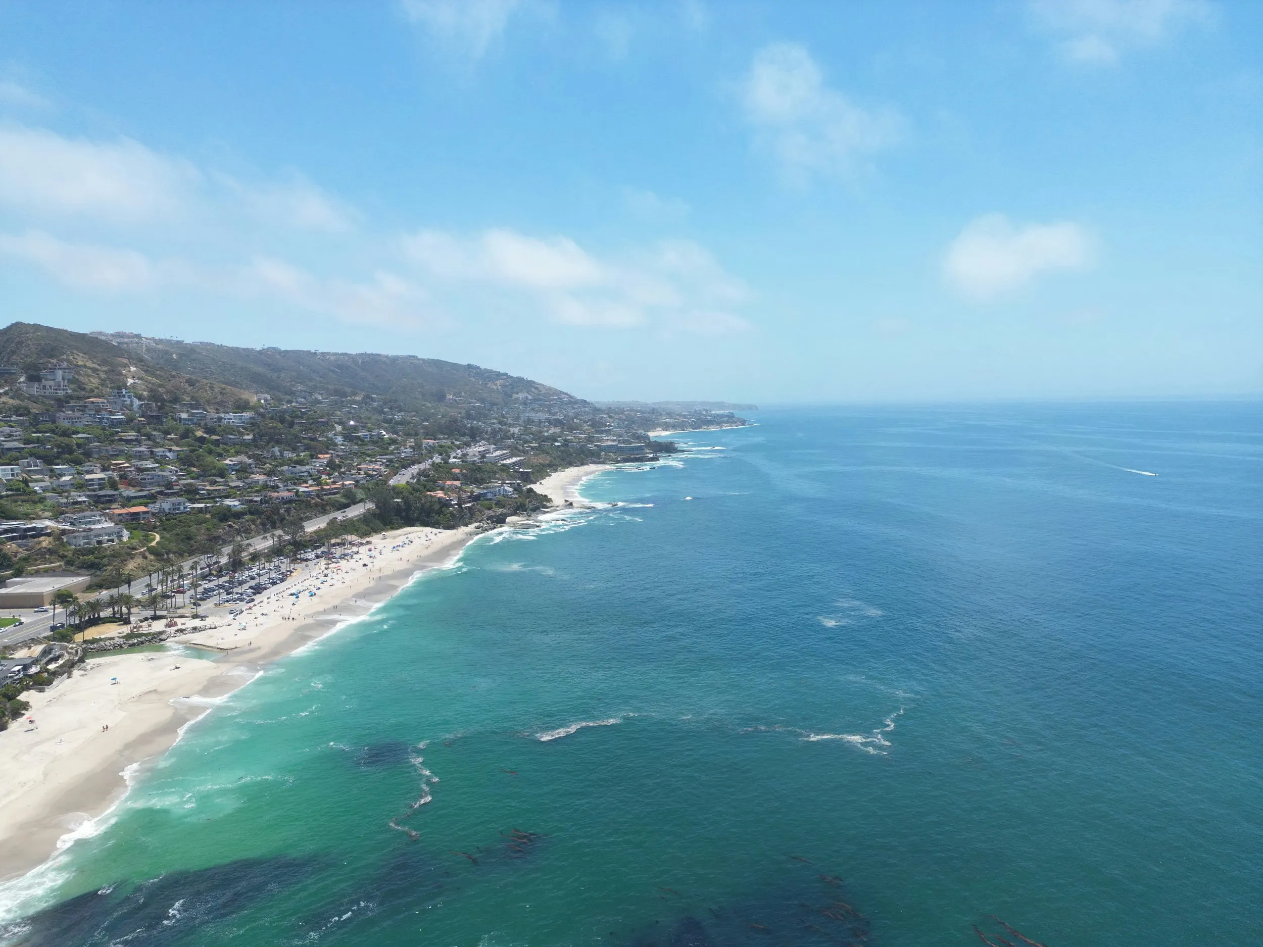 Aerial view of Laguna Beach coastline